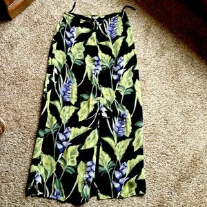 Tommy Bahama 100% Silk Skirt Trpical Print